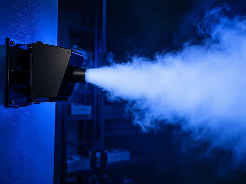 Générateur diffusant un brouillard dense